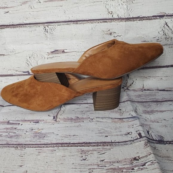 Universal Thread Shoes Size 7.5 Mule Heel Suede - Picture 3 of 4